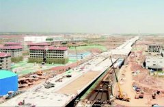 挪威空運(yùn)青島膠東國(guó)際機(jī)場(chǎng)互通立交建設(shè)過半