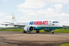 深圳貨運公司-基里巴斯航空接收首架巴航工業E190-E2噴氣飛機